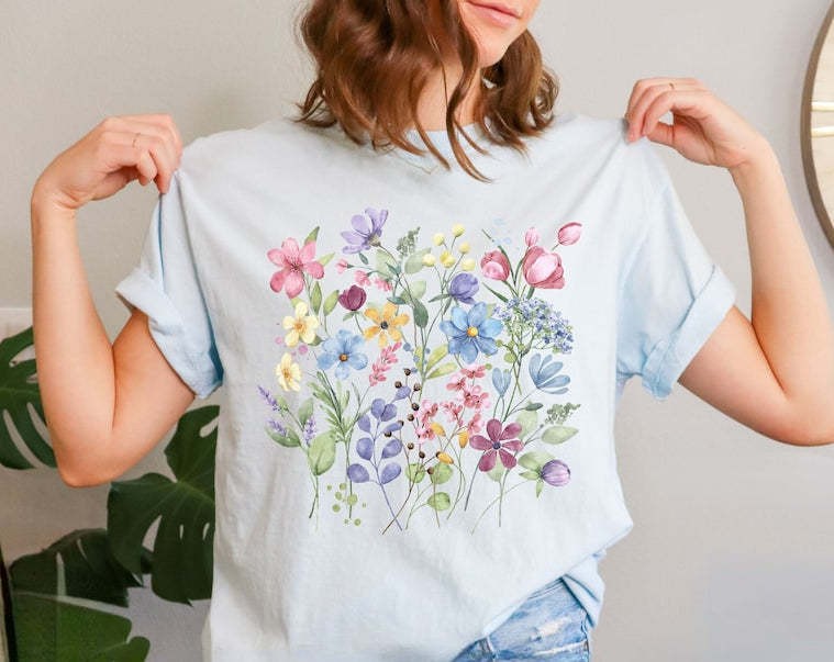 Flower Shirt Gift For Her Wild Flower Shirt-carlalin