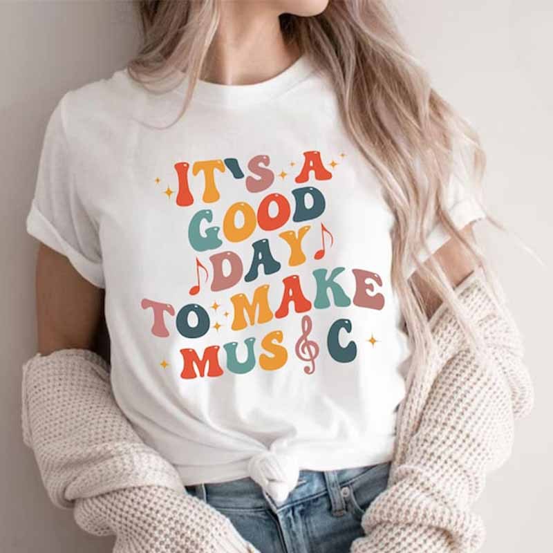 It's A Good Day To Make Music And Music Notes T-Shirt-carlalin