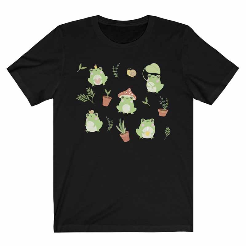 Garden And Cute Frog T-Shirt
