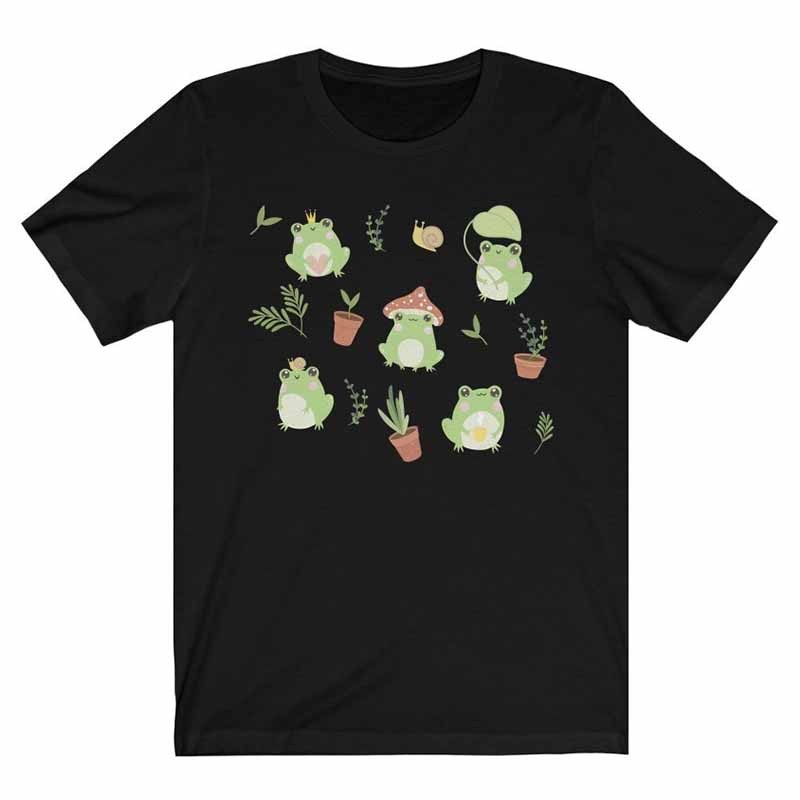 Garden And Cute Frog T-Shirt
