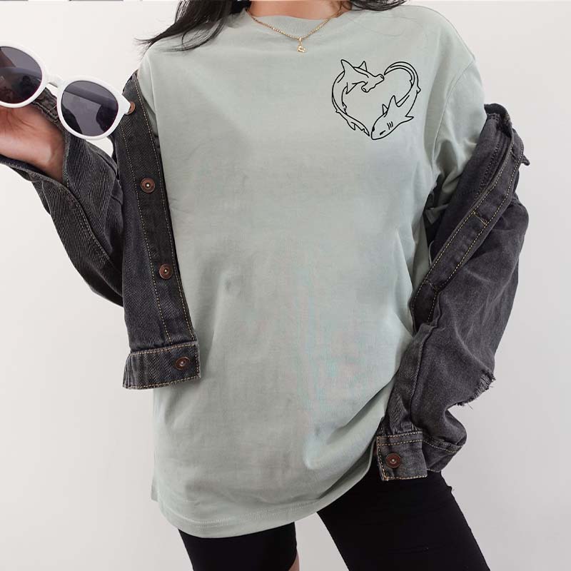 Cute Shark Pocket T-shirt-carlalin