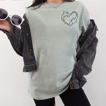 Cute Shark Pocket T-shirt-carlalin