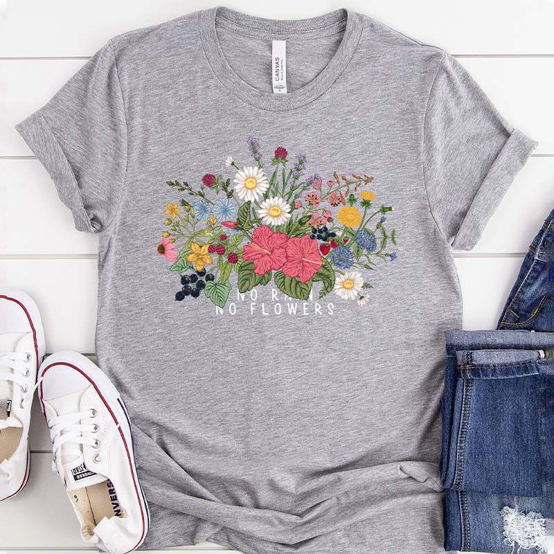 Wild Flowers Floral for Women T-Shirt-carlalin