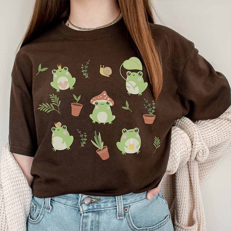 Garden And Cute Frog T-Shirt