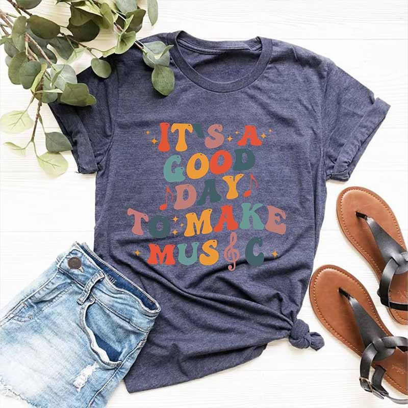 It's A Good Day To Make Music And Music Notes T-Shirt-carlalin