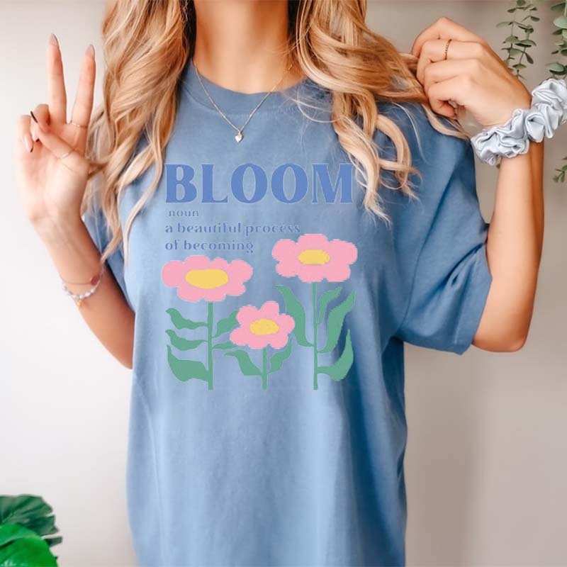 Inspirational Boho Flower Bloom T-Shirt-carlalin