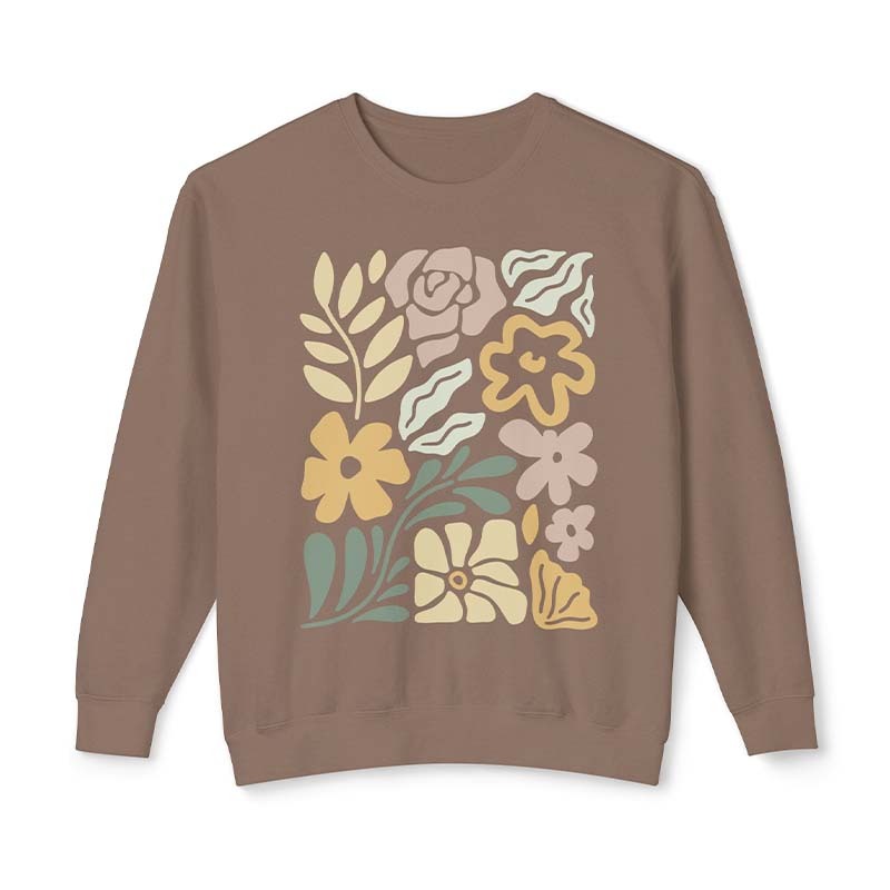 Retro Wavy Flowers Sweatshirt-carlalin