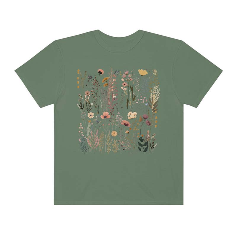 Pastel Floral Nature Garden Lover Gift T-Shirt-carlalin