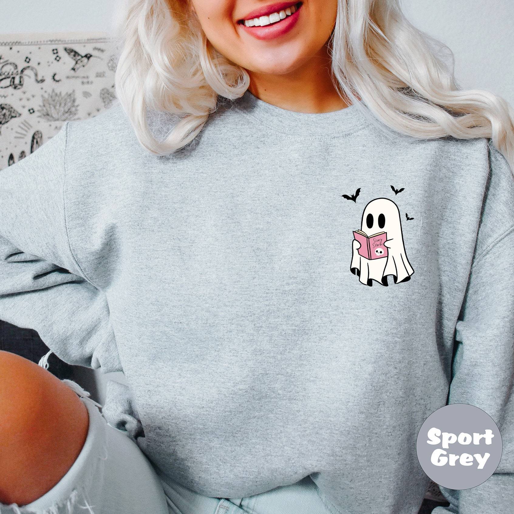 Halloween Ghost Reading Books Sweatshirt