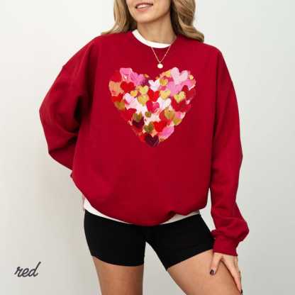 Valentine's Day heart shaped sweatshirt