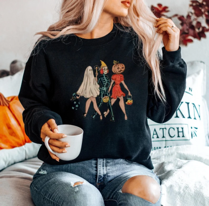 Halloween Girl Sweatshirt-carlalin