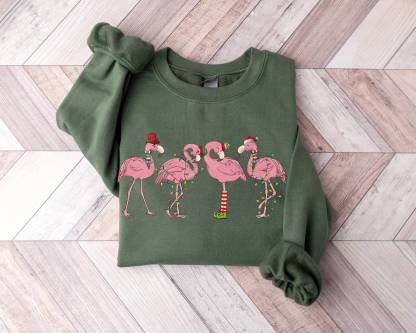 Flamingo Christmas Sweatshirts