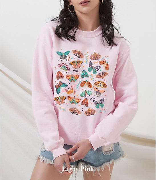 Unisex Boho Butterfly Sweatshirt-carlalin