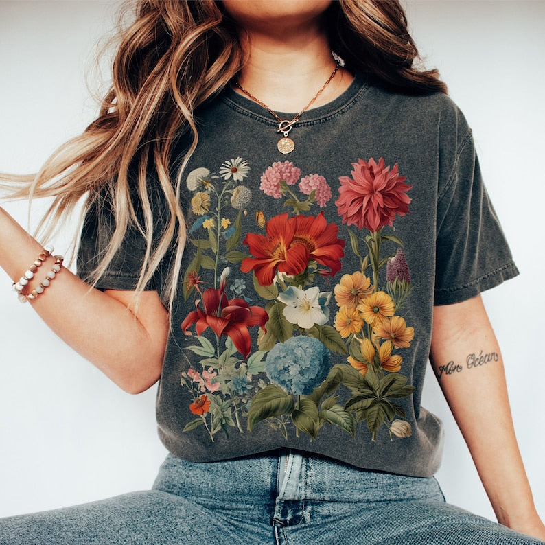 Boho Wildflowers Cottagecore Shirt Gift For Her-carlalin