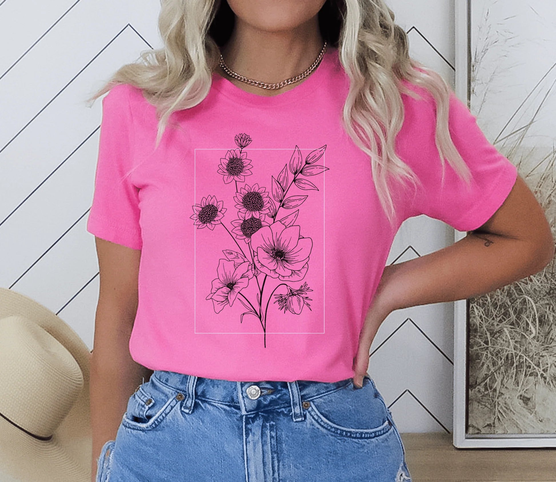 Minimalist Floral Bouquet Shirt-carlalin