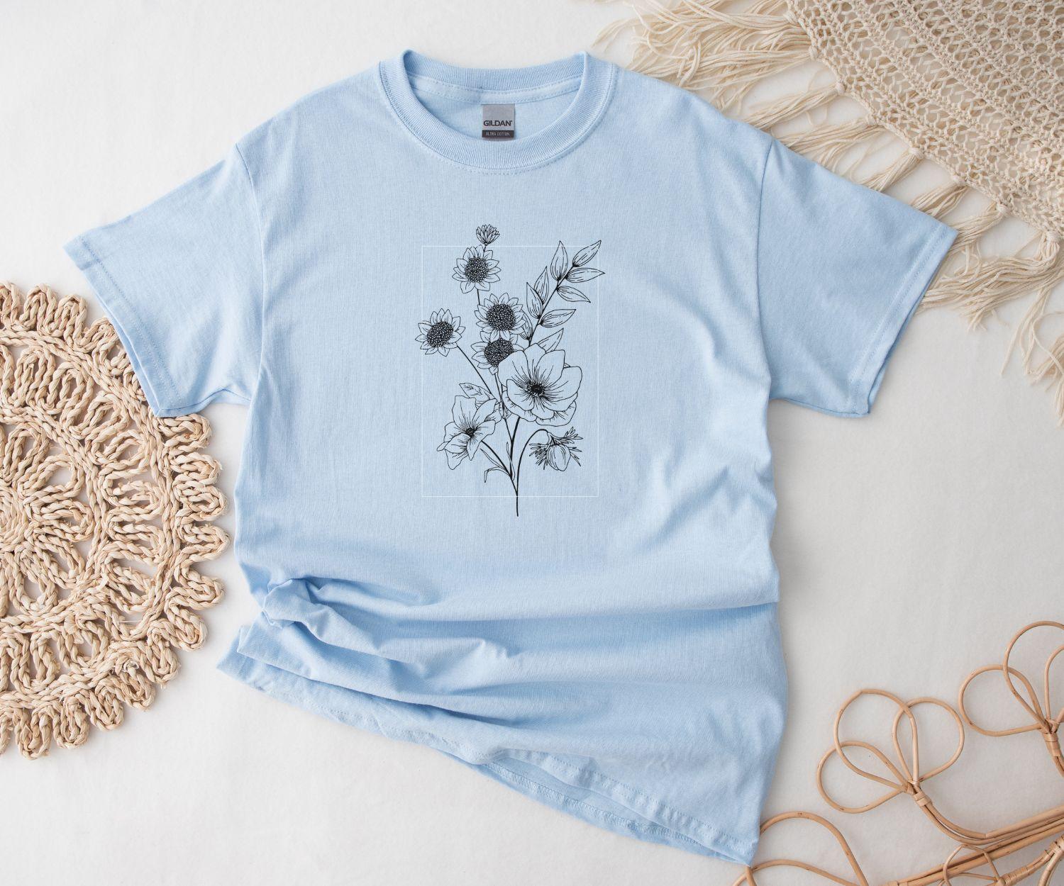 Minimalist Floral Bouquet Shirt-carlalin