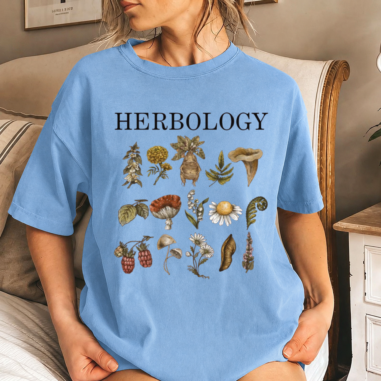 Herbology shirt dark cottagecore tshirt green witch t shirt fairycore t-shirt dark academia tee literary gift bookish shirt literature
