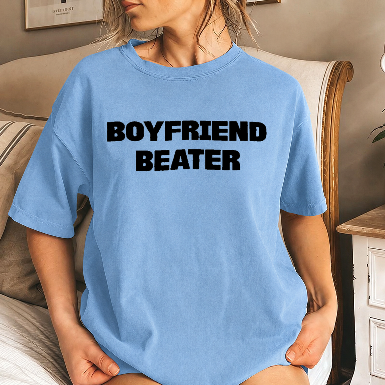 Boyfriend Beater Casual Graphic Top