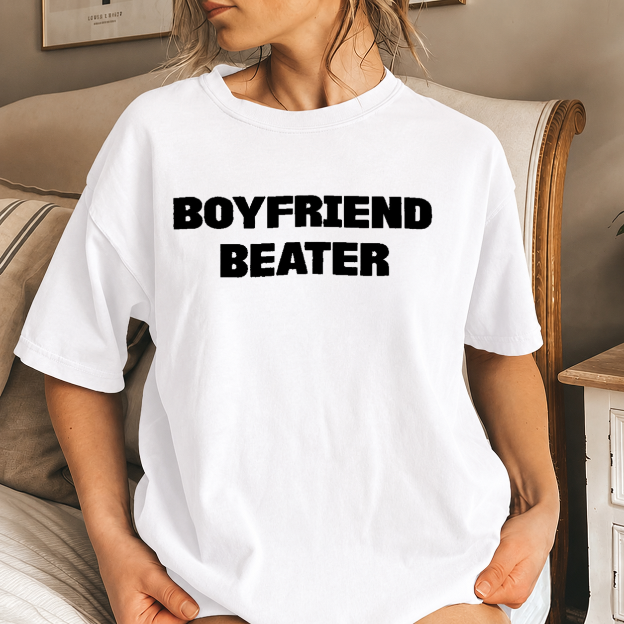 Boyfriend Beater Casual Graphic Top