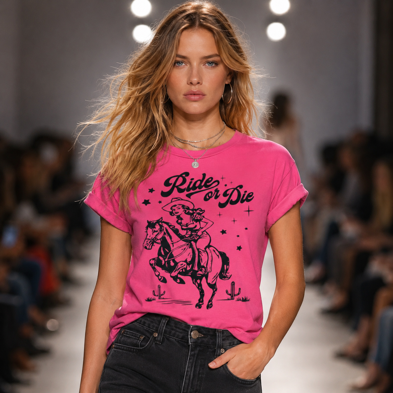 Cowgirl Graphic T-Shirt | Ride or Die Horseback Tee