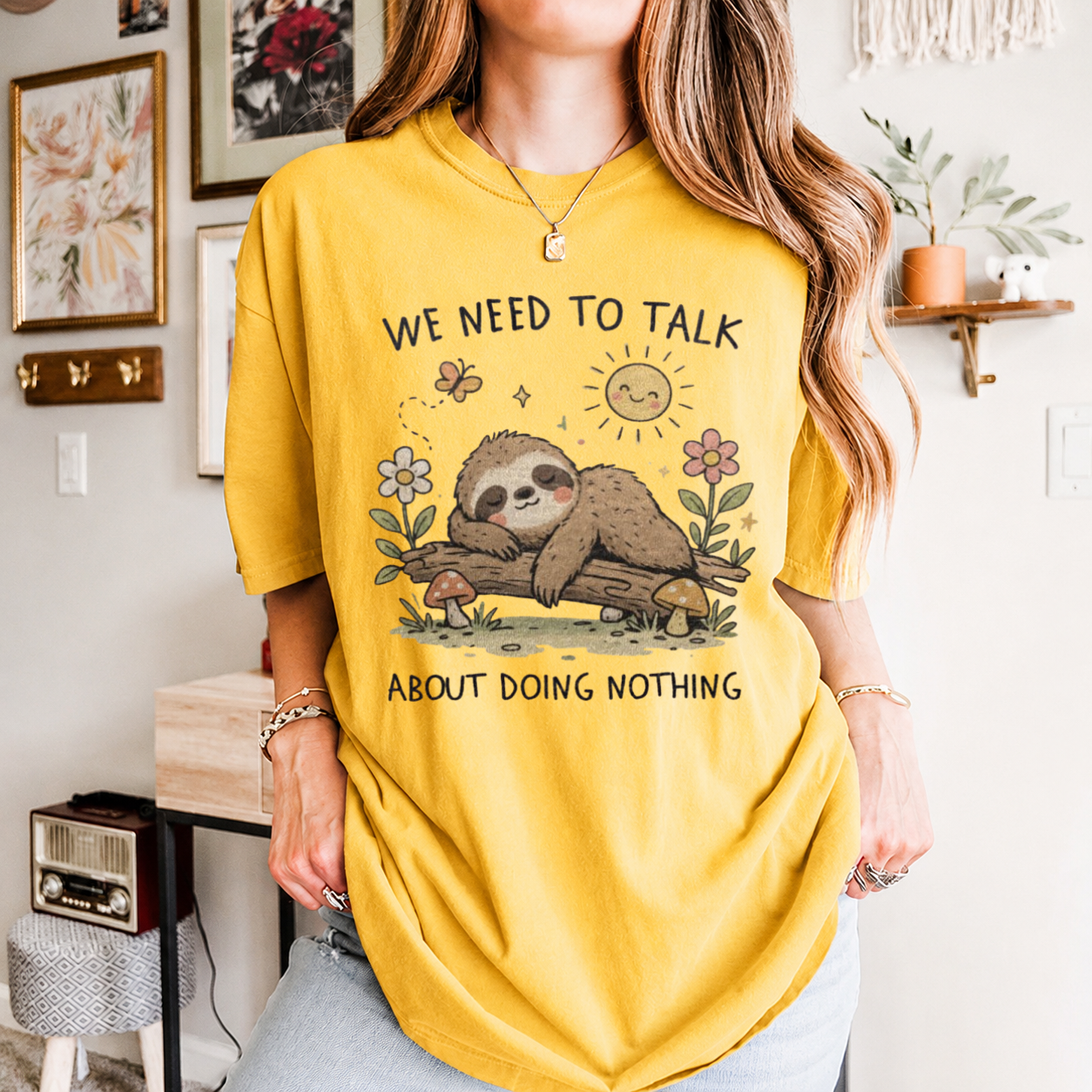 Sloth Baby Tee, Doing Nothing Y2K Slogan Top, Lazy Graphic 90s Tee
