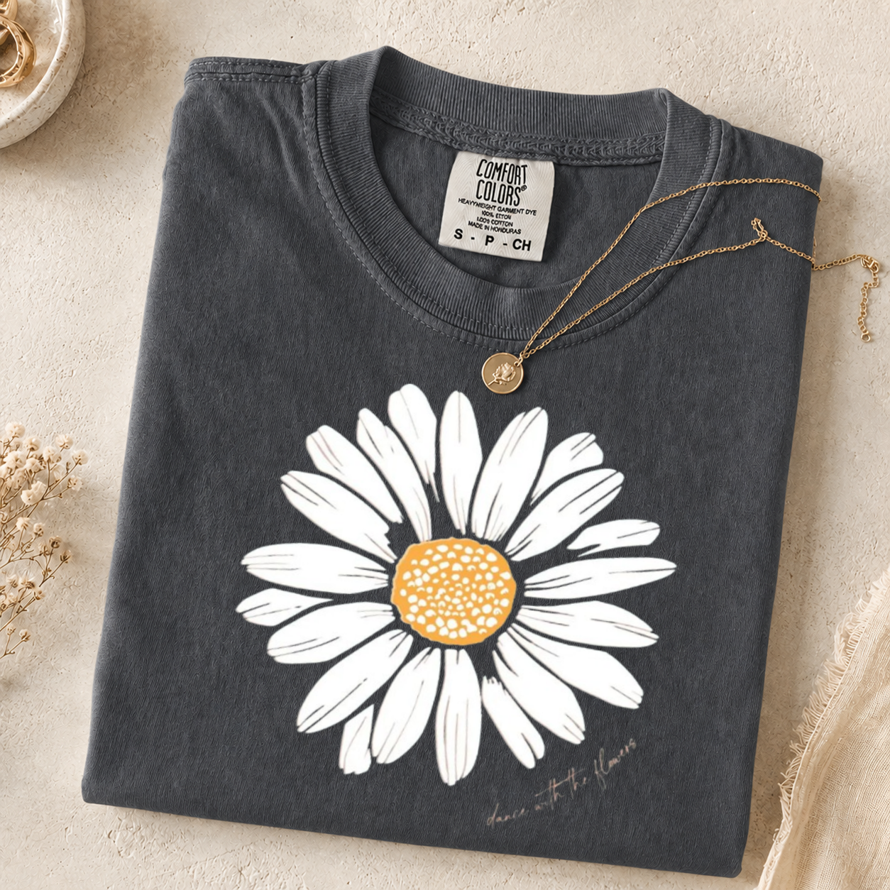 Daisy Flower Sweatshirt, Boho Floral Crewneck, Nature Lover Gift