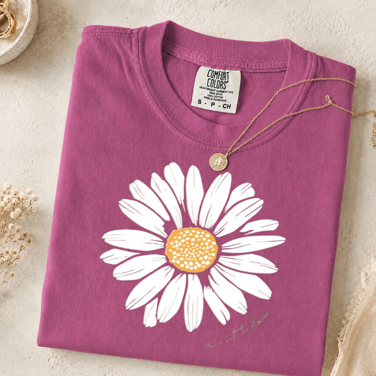 Daisy Flower Sweatshirt, Boho Floral Crewneck, Nature Lover Gift