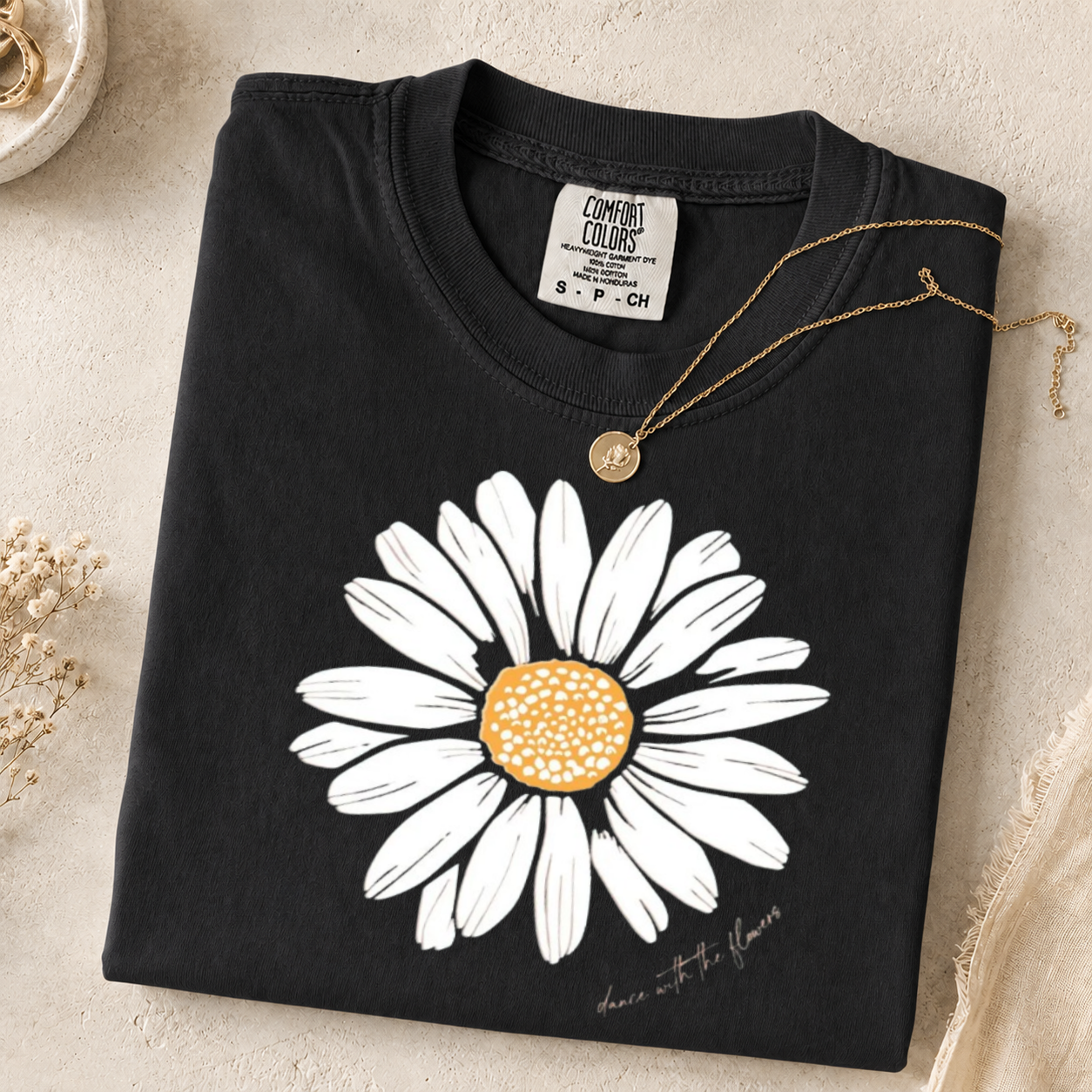 Daisy Flower Sweatshirt, Boho Floral Crewneck, Nature Lover Gift
