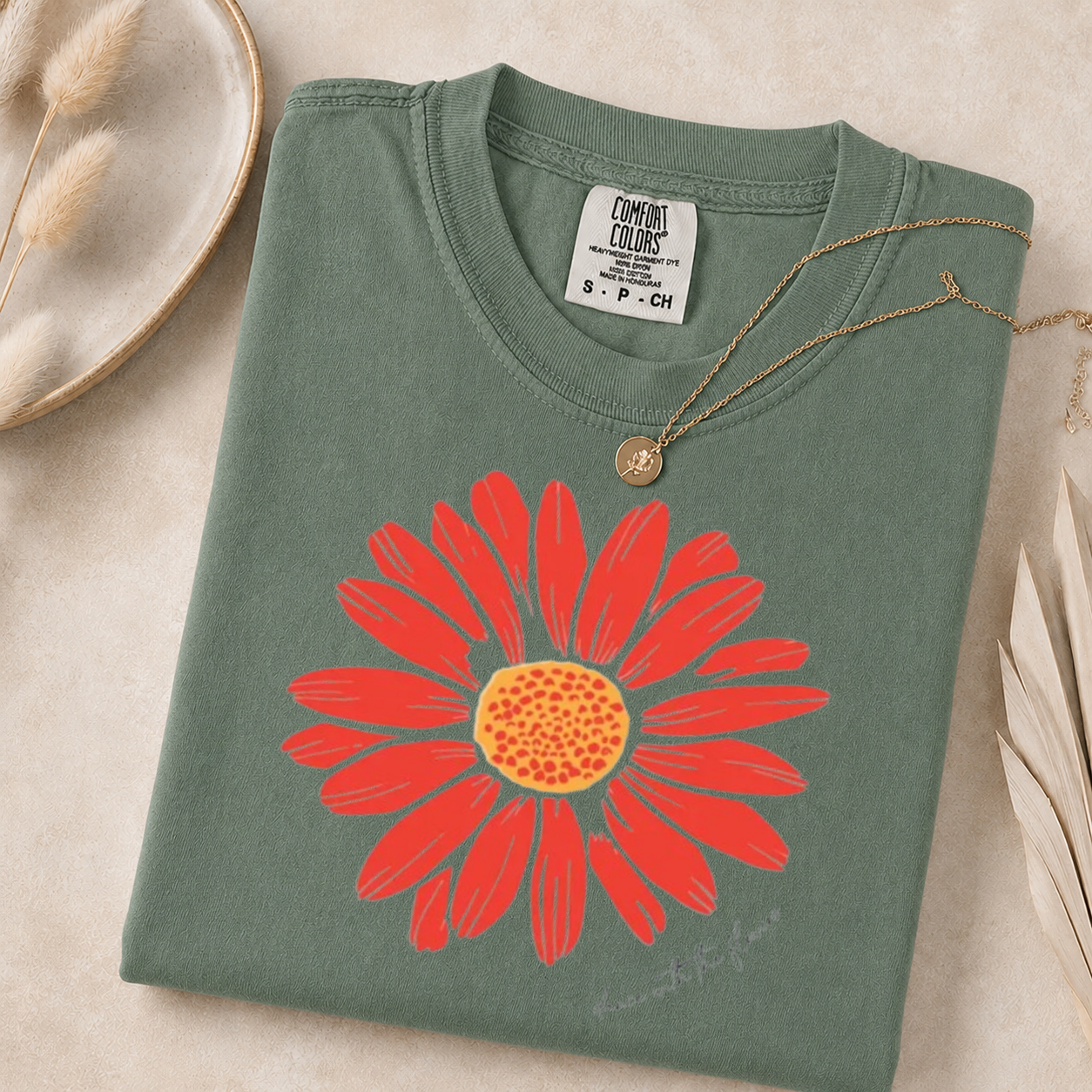 Daisy Flower Sweatshirt, Boho Floral Crewneck, Nature Lover Gift