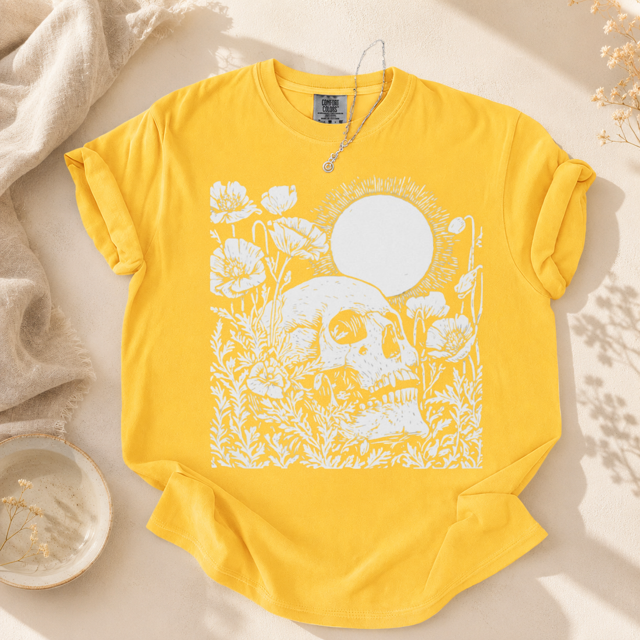 Floral Skull Graphic Tee