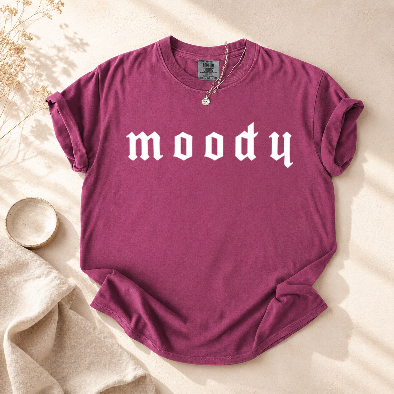 Moody Gothic Letter Graphic Tee