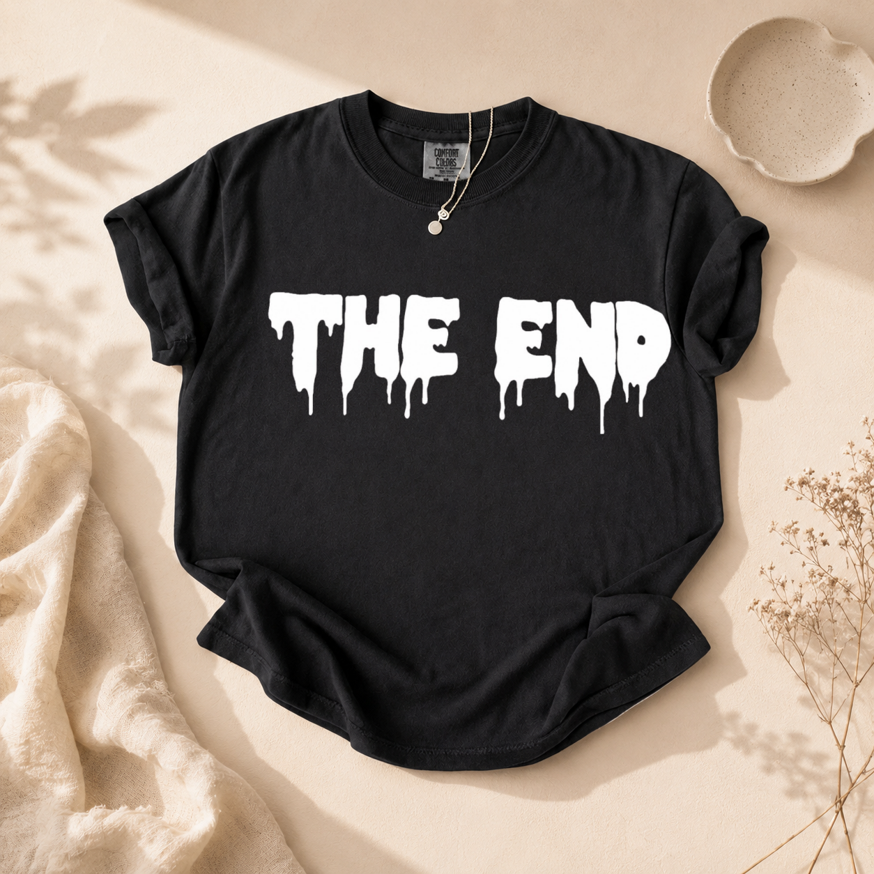 Pastel Goth T-Shirt - Soft Cotton, The End Graphic Design
