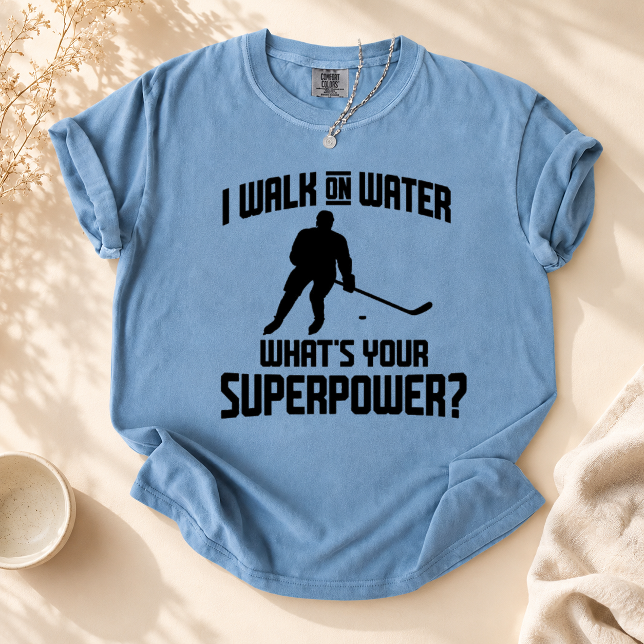Funny Hockey Superpower Graphic Tee