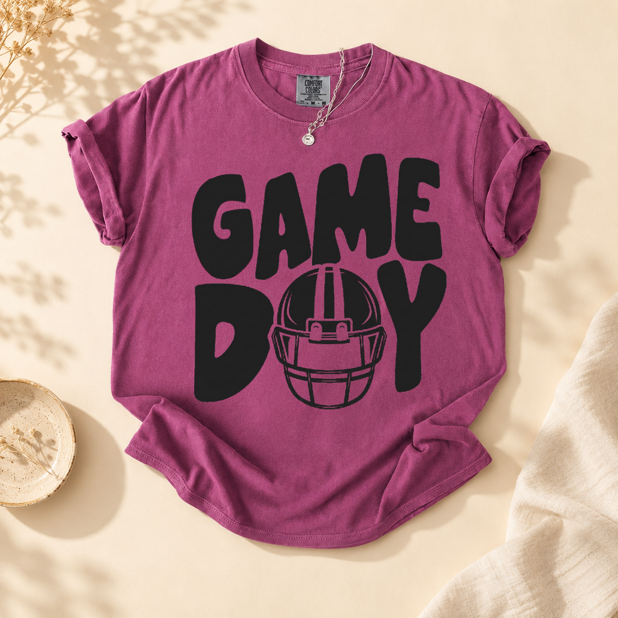 Game Day Shirt, Football Shirt, Football School Spirit Tshirt, Football Helmet, Football Mom Shirt, Sports Mom, Football Comfort Colors