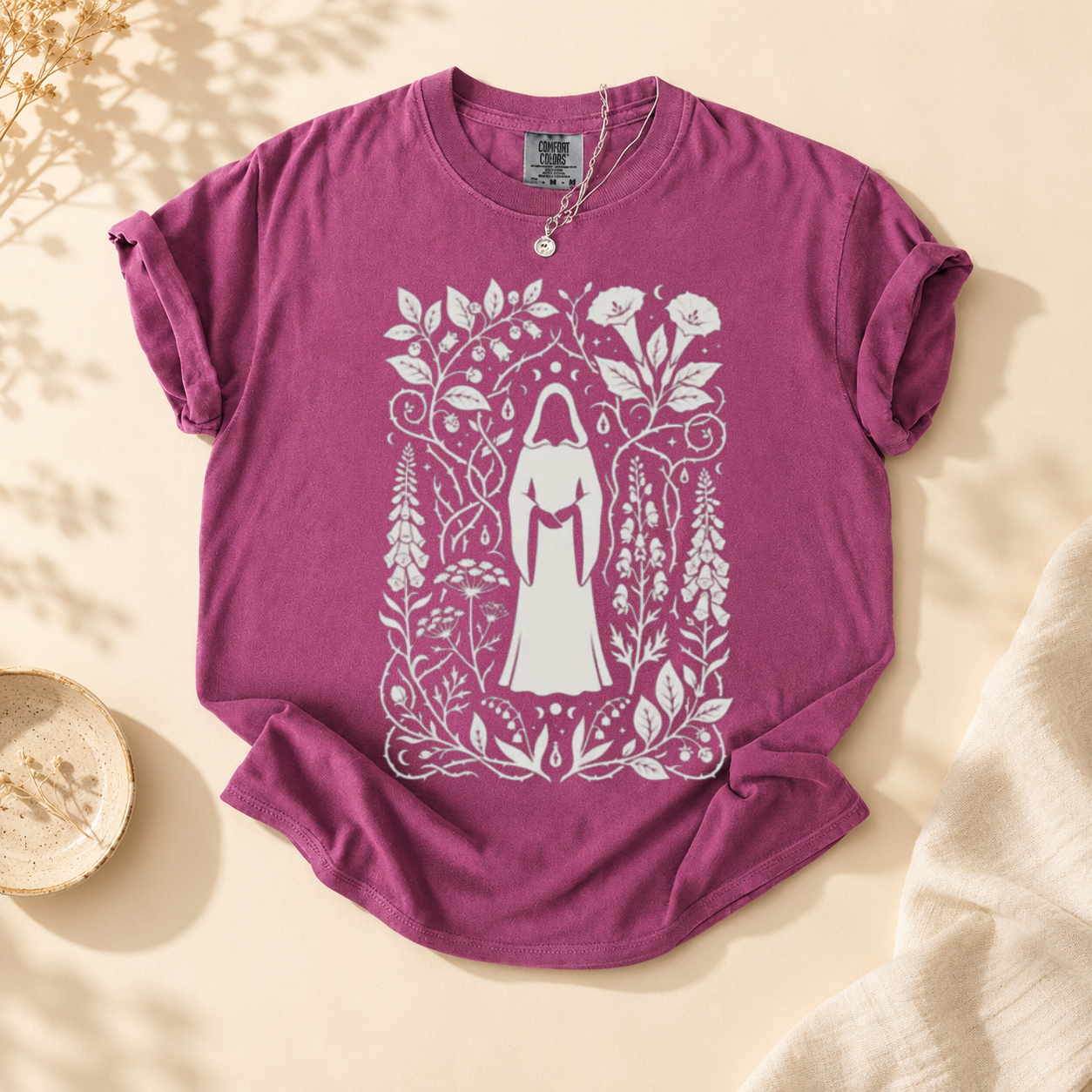 Poisonous Plants Witch T-Shirt, Botanical Goth Cottagecore Herbology Tee