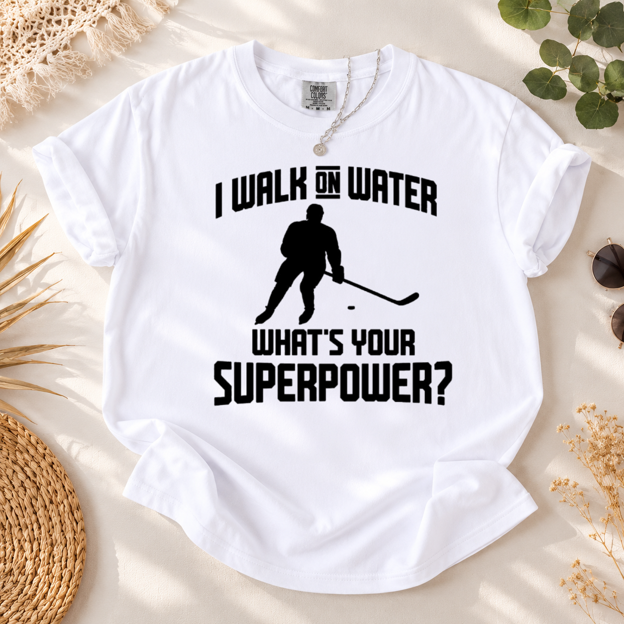 Funny Hockey Superpower Graphic Tee