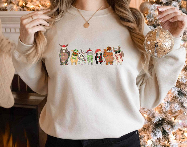 Cute Cats Christmas Sweatshirt-carlalin