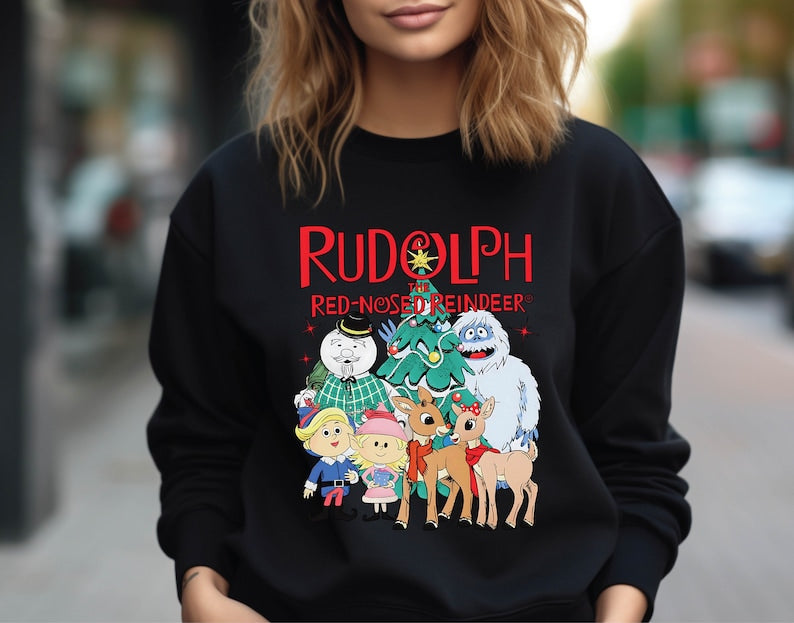 Rudolph The Red Nosed Reindeer Christmas Sweatshirt-carlalin