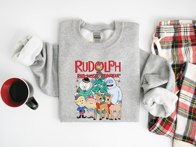 Rudolph The Red Nosed Reindeer Christmas Sweatshirt-carlalin