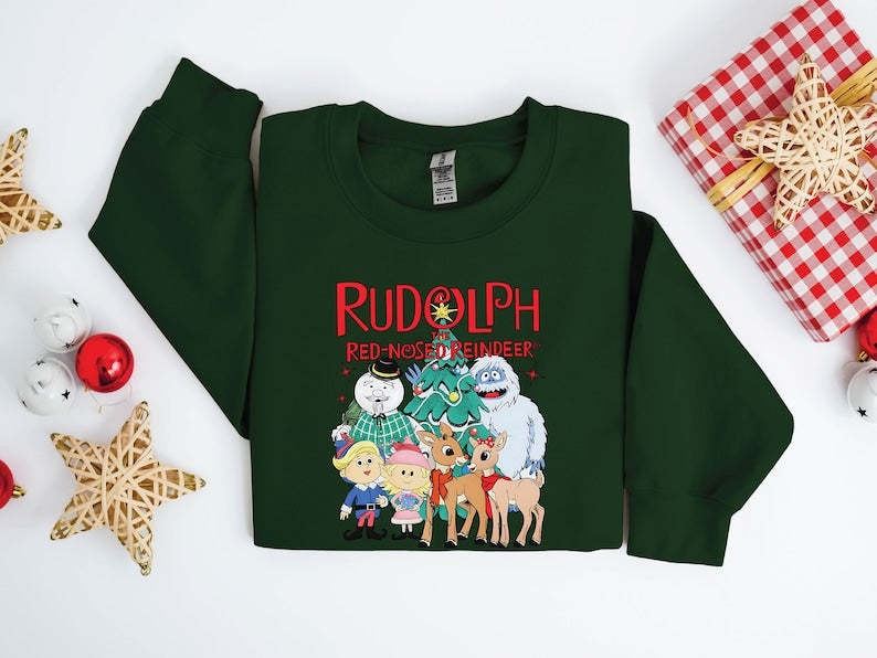 Rudolph The Red Nosed Reindeer Christmas Sweatshirt-carlalin