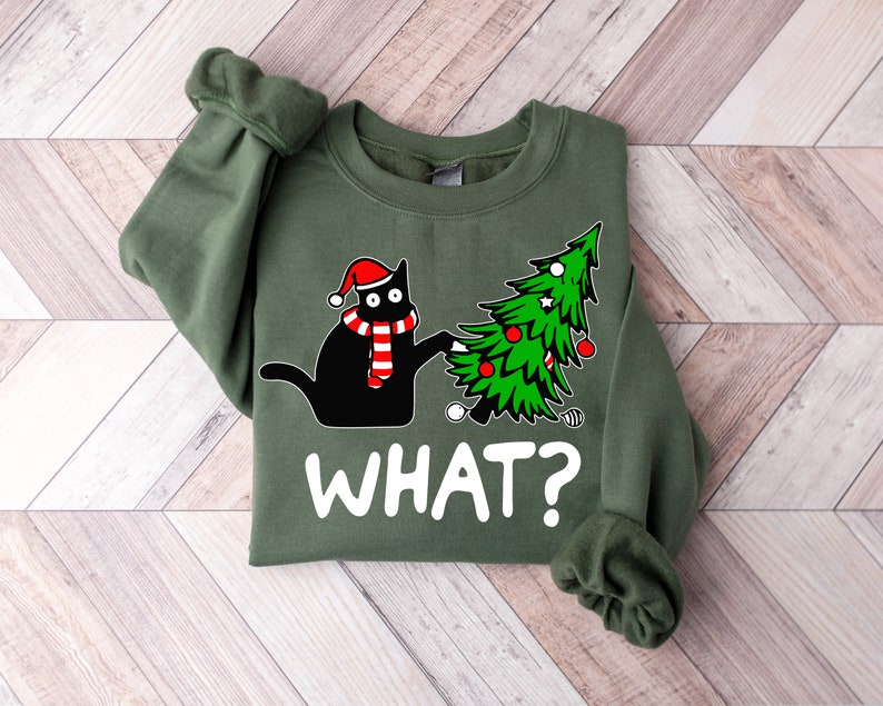Funny Cat Christmas Long-sleeve Sweatshirt-carlalin