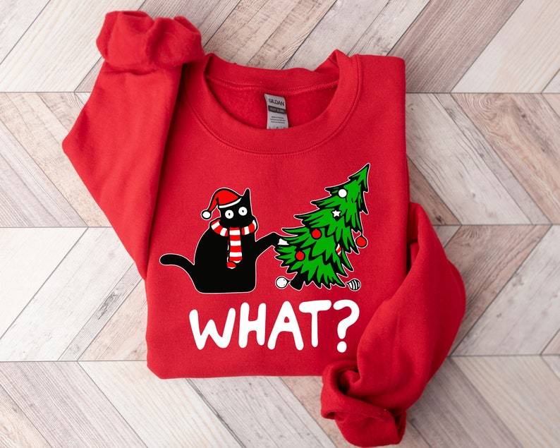 Funny Cat Christmas Long-sleeve Sweatshirt-carlalin