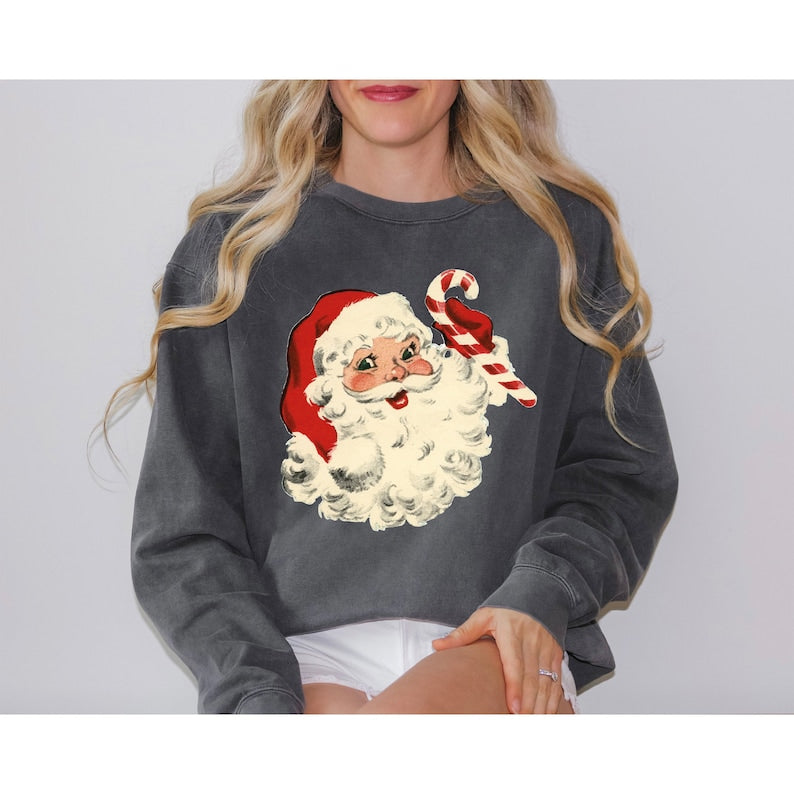 Comfort Retro Santa Sweatshirt-carlalin