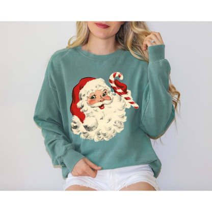 Comfort Retro Santa Sweatshirt-carlalin