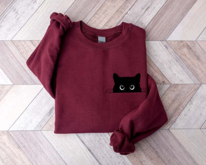 Cute Black Cat Sweatshirt-carlalin