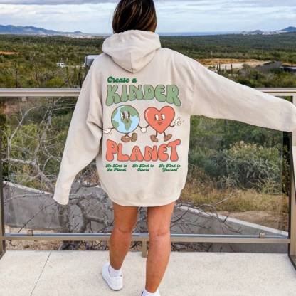 Create A Kinder Planet Hoodie-carlalin
