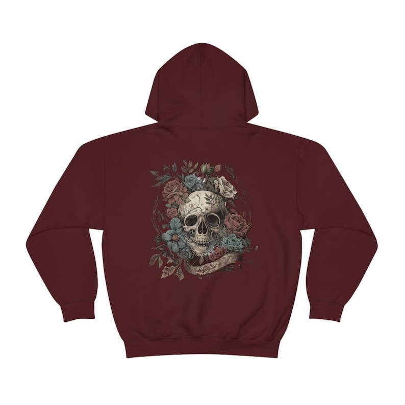 Rocker Floral Skeleton Hoodie-carlalin