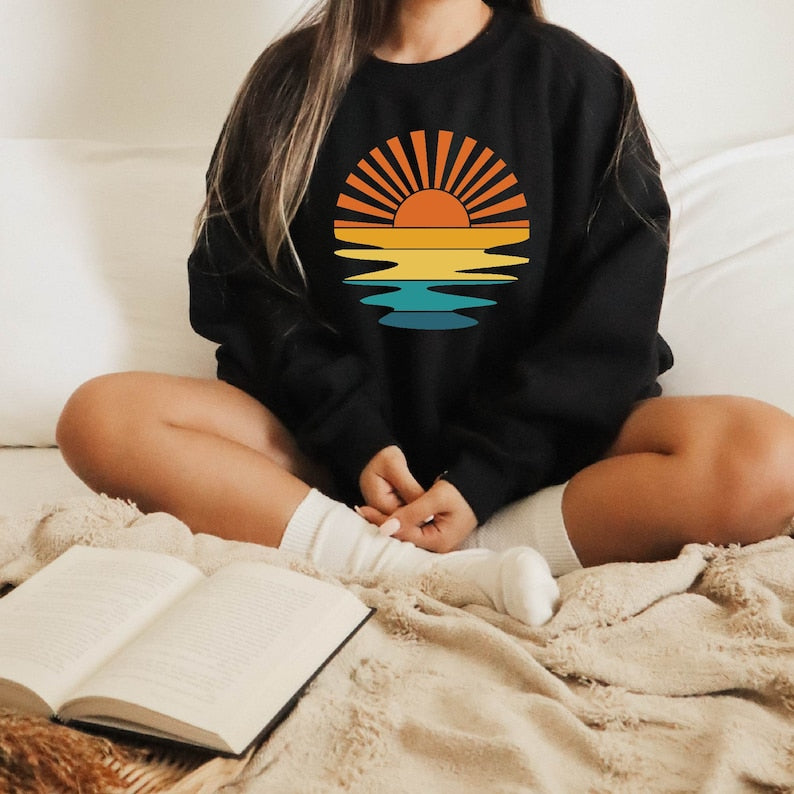 Retro Sunset Sweatshirt-carlalin