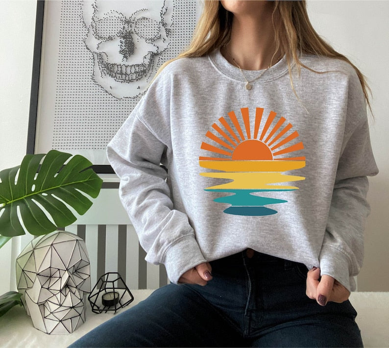Retro Sunset Sweatshirt-carlalin