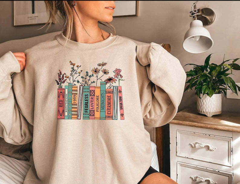 Albums As Books Sweatshirt-carlalin
